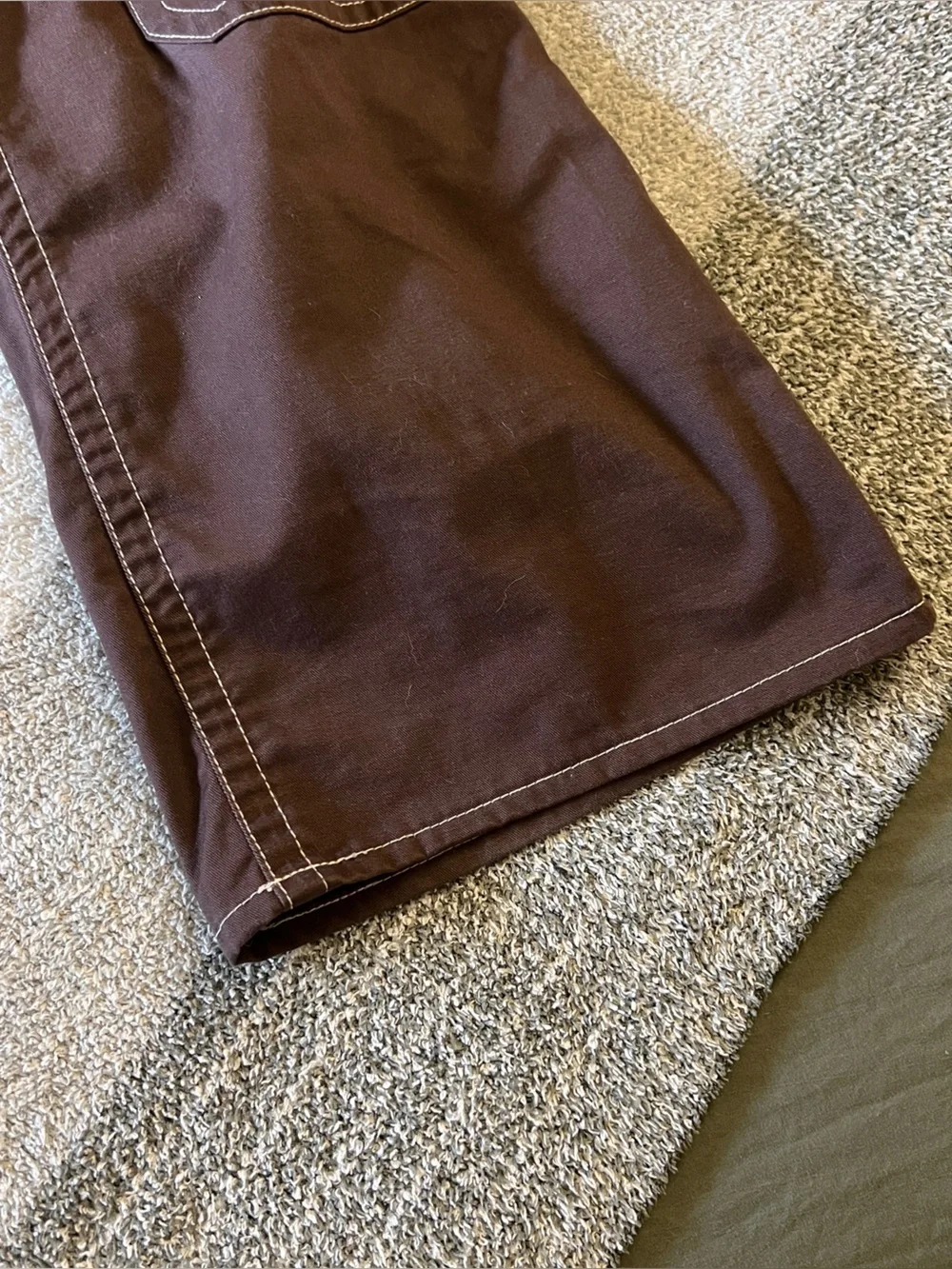 True Religion Vinny Ultra Baggy Carpenter Pants Brown Drawstring Men’s Size 34